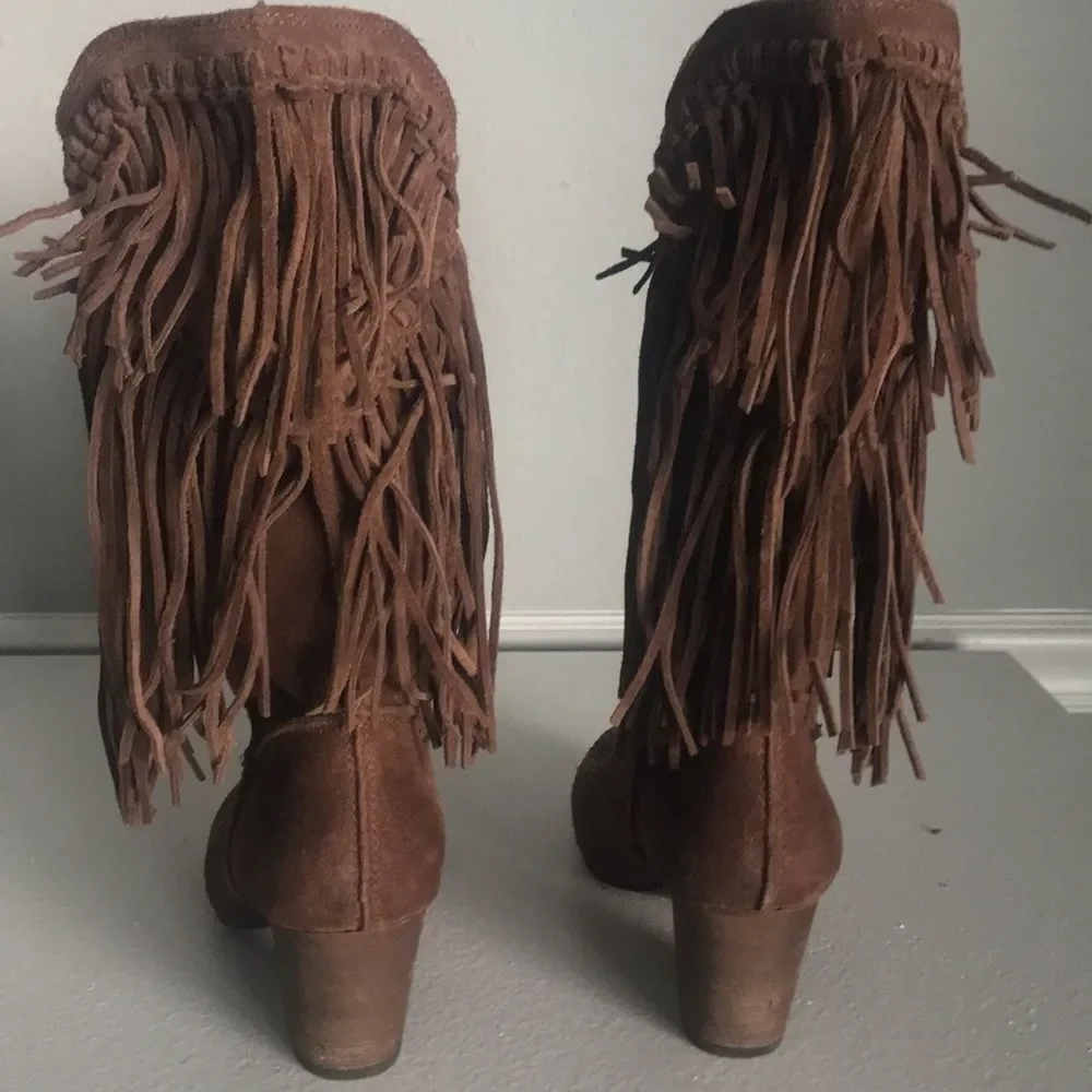 Seven for all mankind Brown fringe boots - Picture 4 of 5